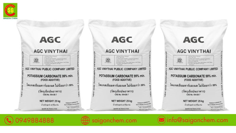 Kali carbonate K2CO3 dạng bột trắng d&ugrave;ng trong thực phẩm